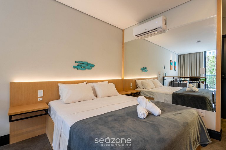 Studio c/ varanda prox da Praia Brava - BSO0105