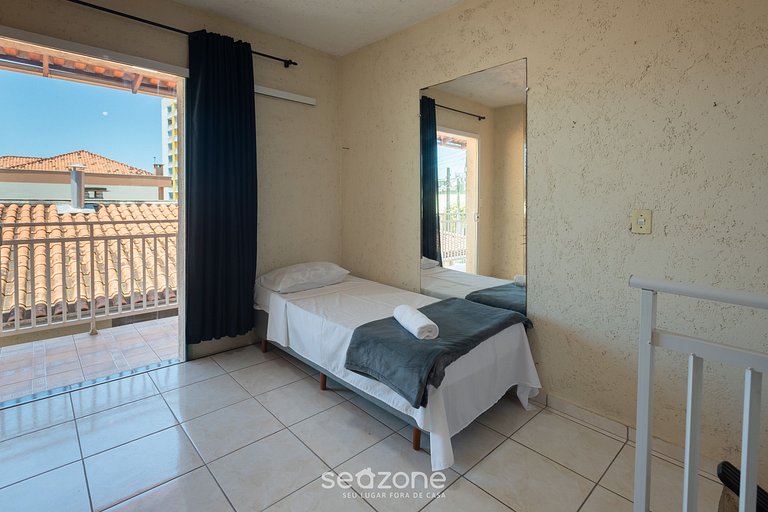 Casa c/ suíte e churrasq. a 110m do mar ONI0001