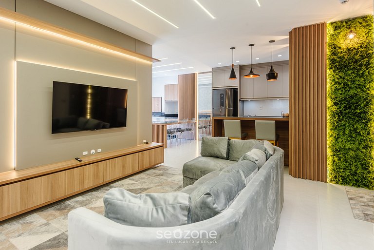 Apt c parrilla 90m de la playa de Perequê RIH0902