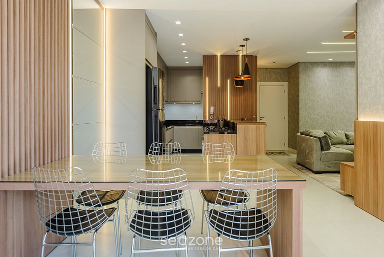 Apt c parrilla 90m de la playa de Perequê RIH0902