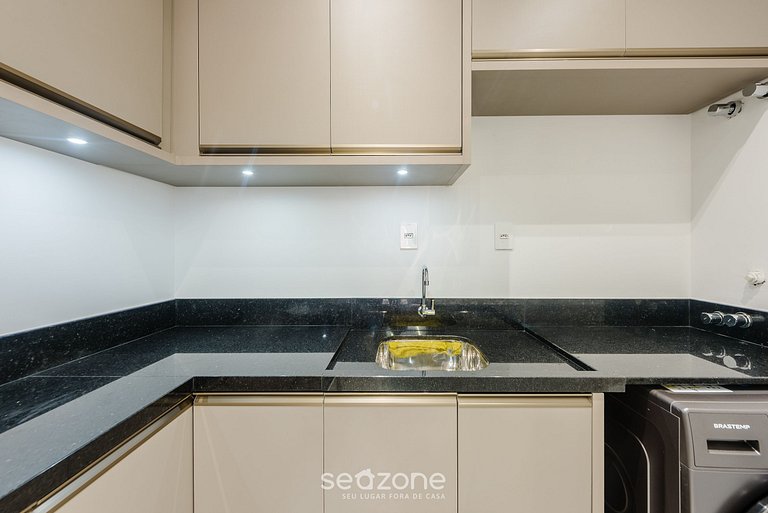 Apt c parrilla 90m de la playa de Perequê RIH0902