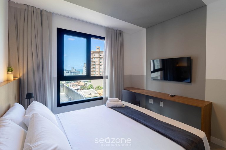 Apto vista mar c/ parrilla 280m playa MHF0602