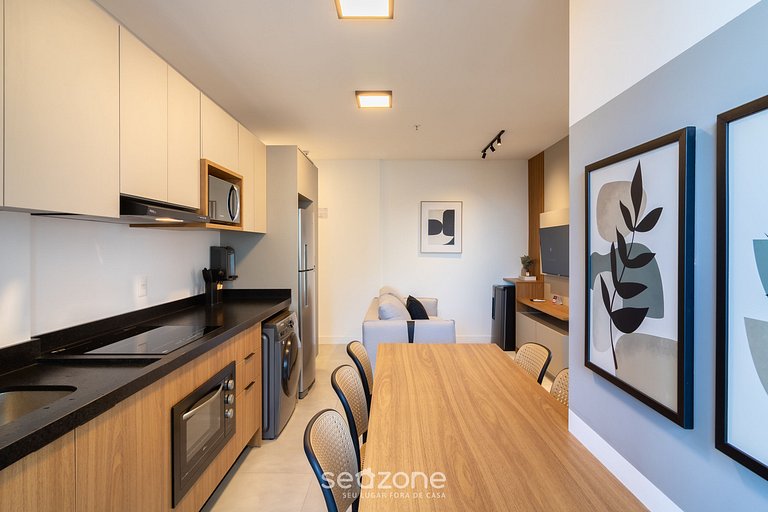 Apto vista mar c/ parrilla 280m playa MHF0602