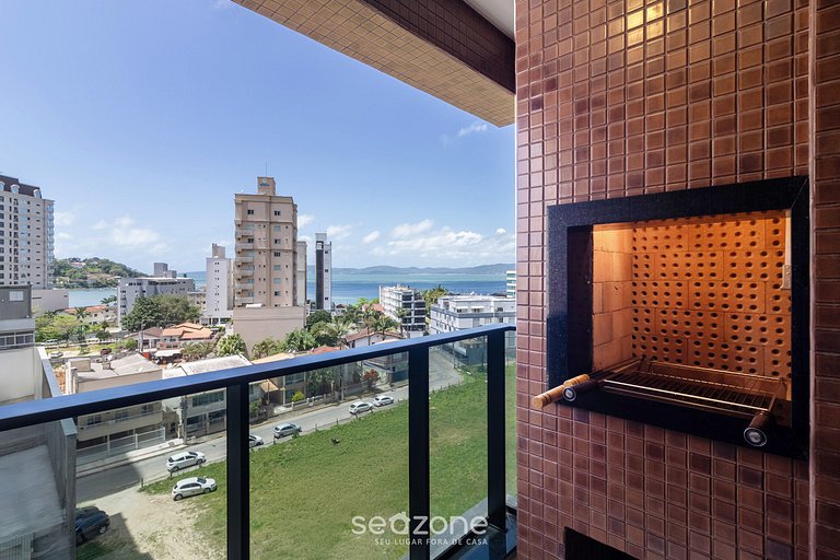 Apto vista mar c/ churrasq. 280m da praia MHF0602