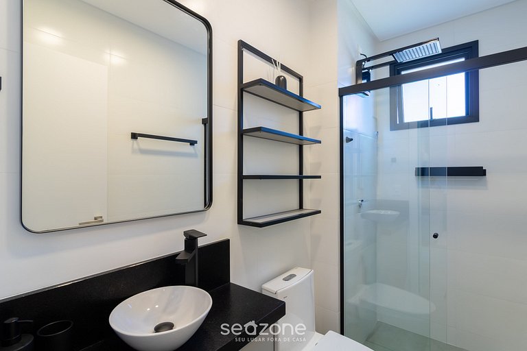 Apto vista mar c/ churrasq. 280m da praia MHF0602