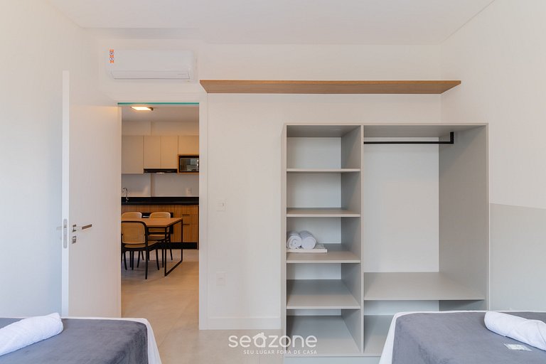 Apto vista mar c/ parrilla 280m playa MHF0602