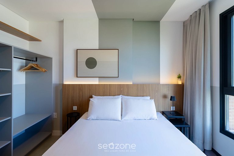 Apto vista mar c/ parrilla 280m playa MHF0602