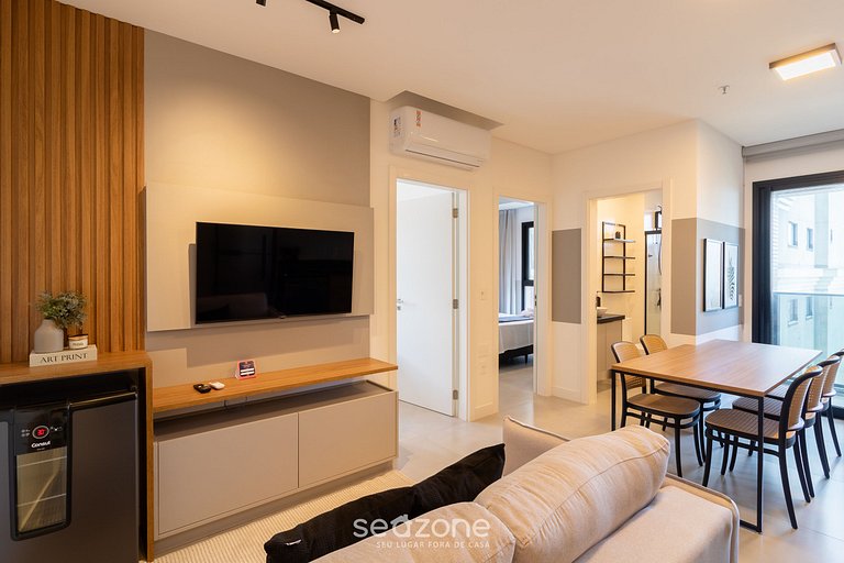 Apto vista mar c/ parrilla 280m playa MHF0602