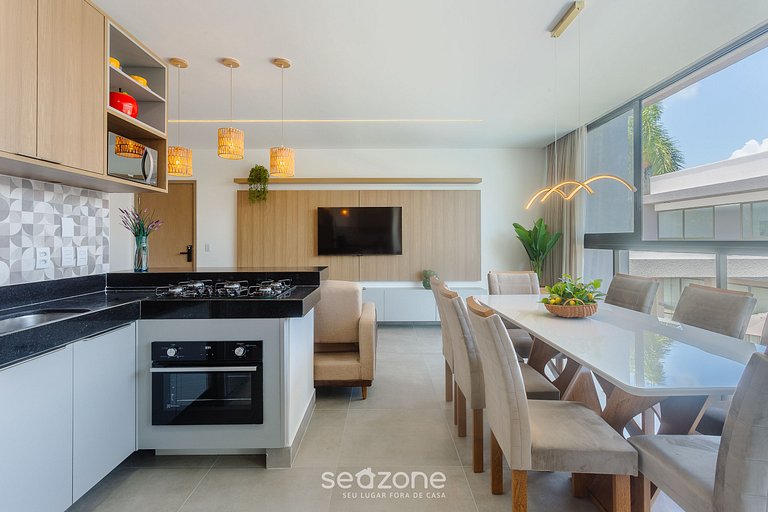 Apto en condo. c/ piscina a 350 m del mar BBC0108