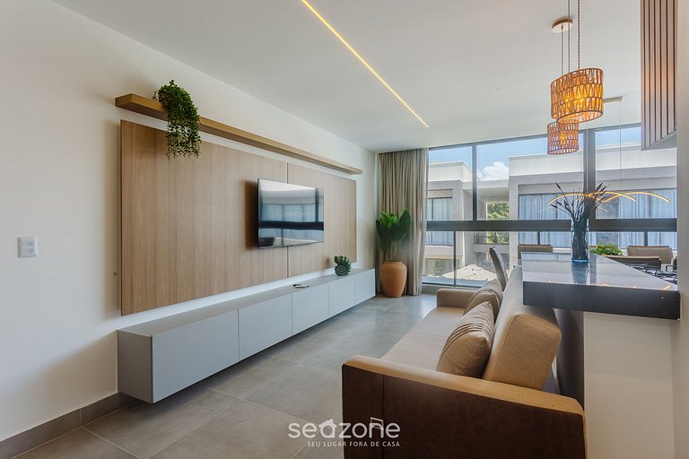 Apto en condo. c/ piscina a 350 m del mar BBC0108