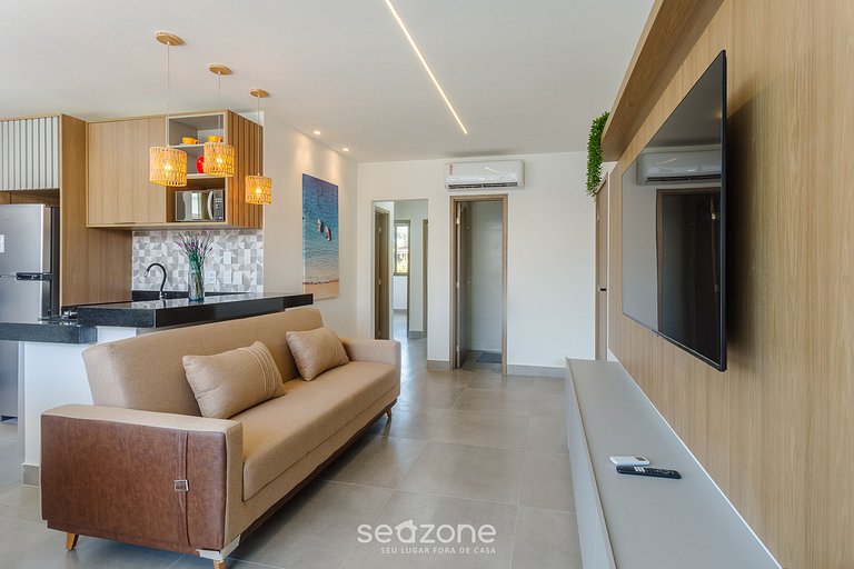 Apto en condo. c/ piscina a 350 m del mar BBC0108