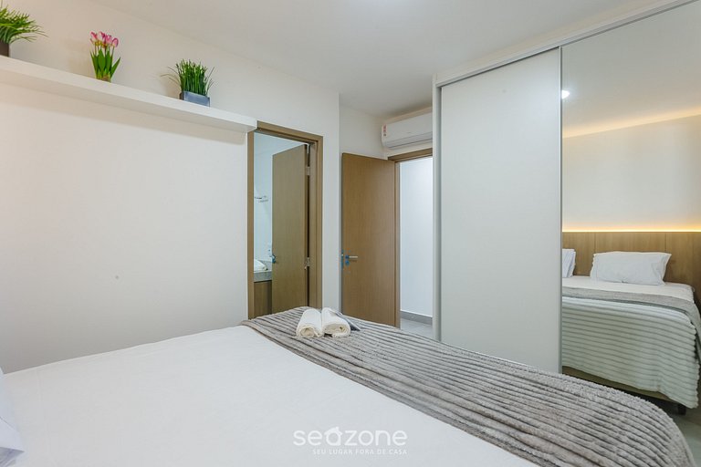 Apto en condo. c/ piscina a 350 m del mar BBC0108