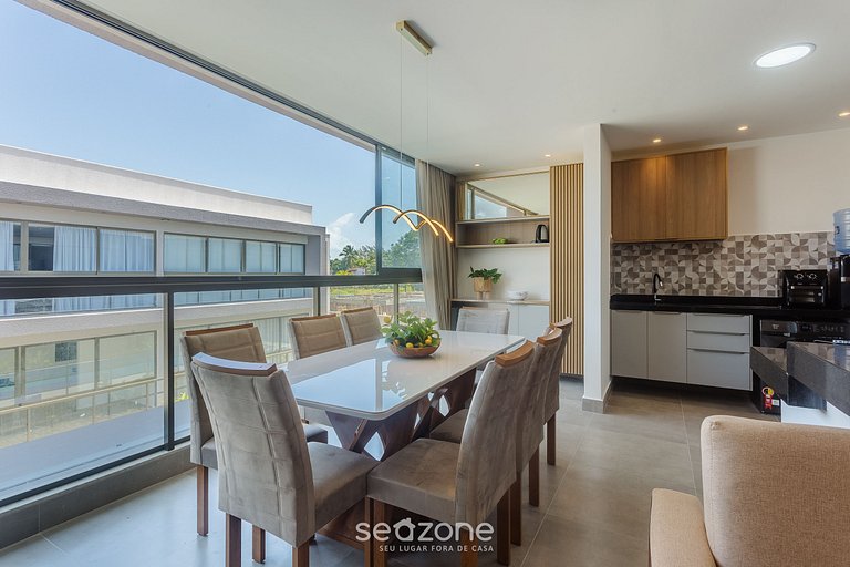 Apto en condo. c/ piscina a 350 m del mar BBC0108