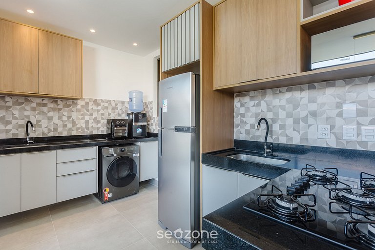 Apto en condo. c/ piscina a 350 m del mar BBC0108