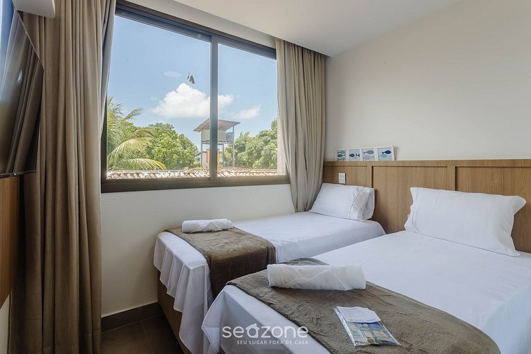 Apto en condo. c/ piscina a 350 m del mar BBC0108