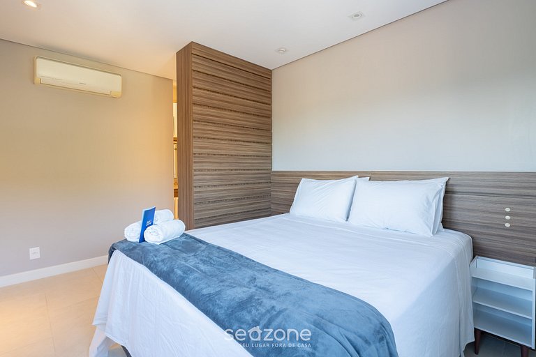 Apto c/ varanda gourmet a 300m da Praia CMS0202