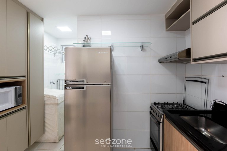 Apto c/ balcón y vista al mar en Guarapari CMD0311