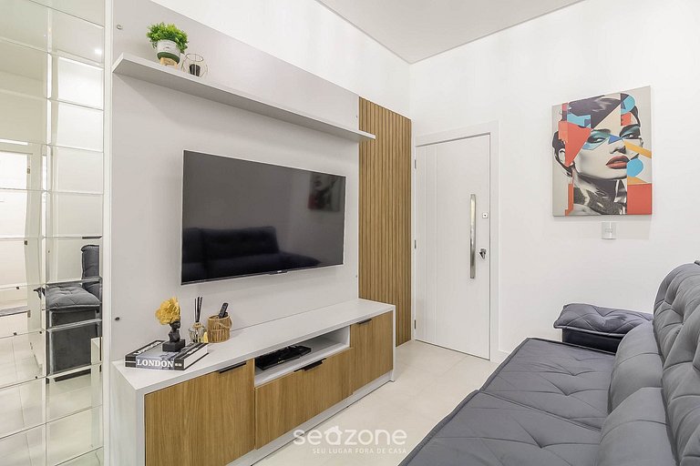 Apartamento c/ Churrasqueira 600m da Praia ETP1002