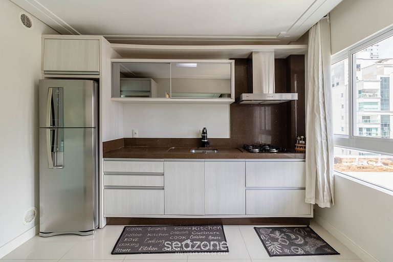 3Q Varanda c/ churrasqueira a 250m do mar! GGR0702