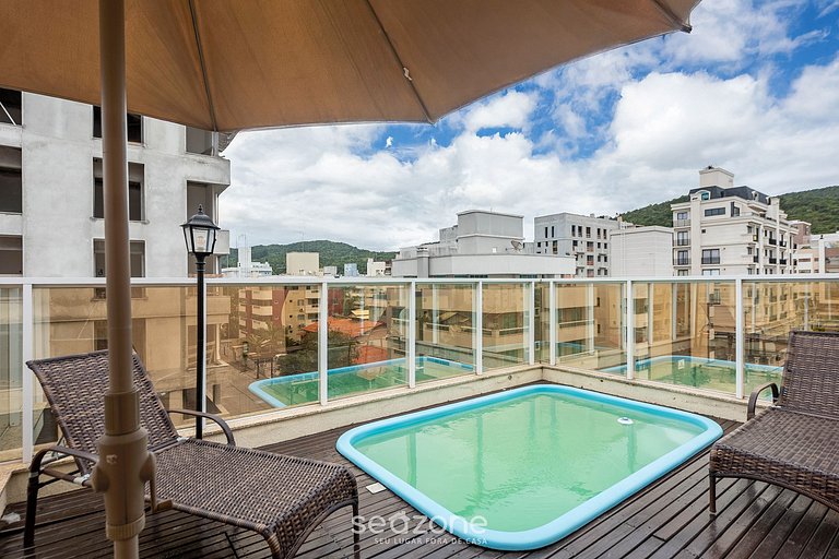 Apto c/ piscina y parrilla, 280m del mar IMD0502