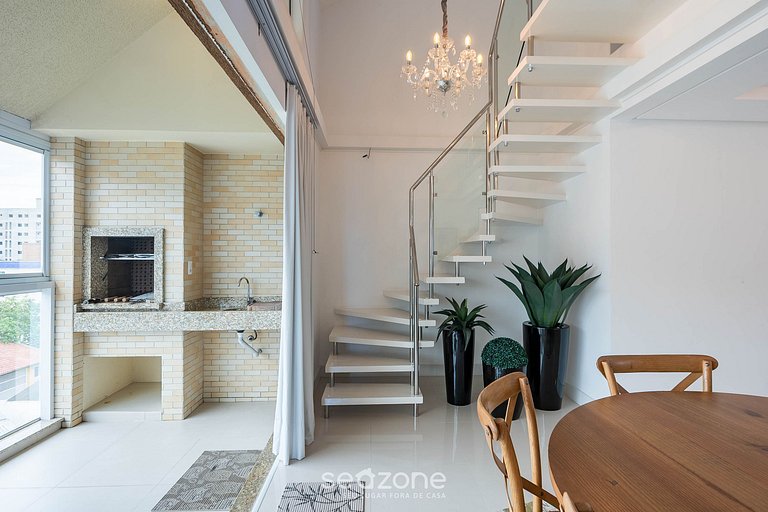 Apto c/ piscina e churrasq., 280m da praia IMD0502