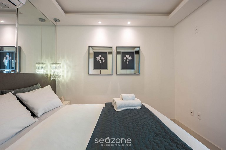 Apto c/ piscina e churrasq., 280m da praia IMD0502