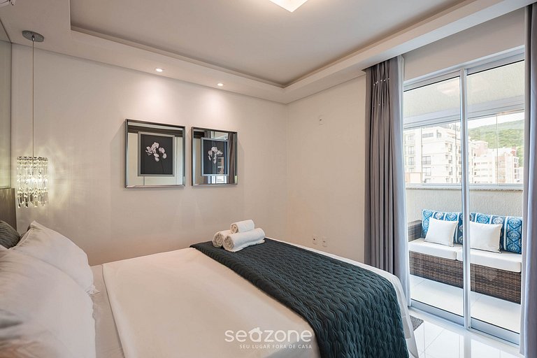 Apto c/ piscina e churrasq., 280m da praia IMD0502