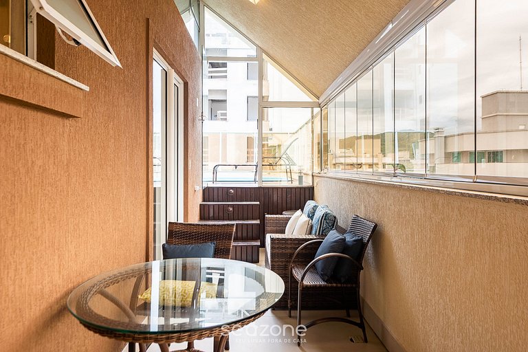 Apto c/ piscina y parrilla, 280m del mar IMD0502