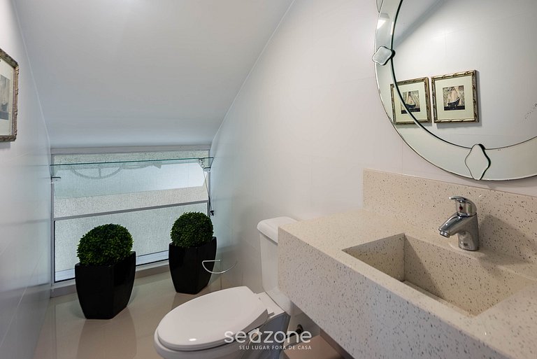 Apto c/ piscina e churrasq., 280m da praia IMD0502