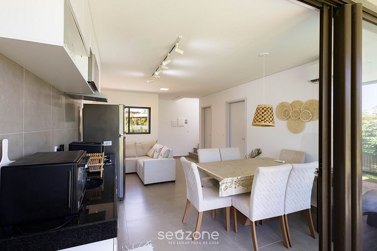 Casa pé na areia c Piscina e churrasqueira GRE0036