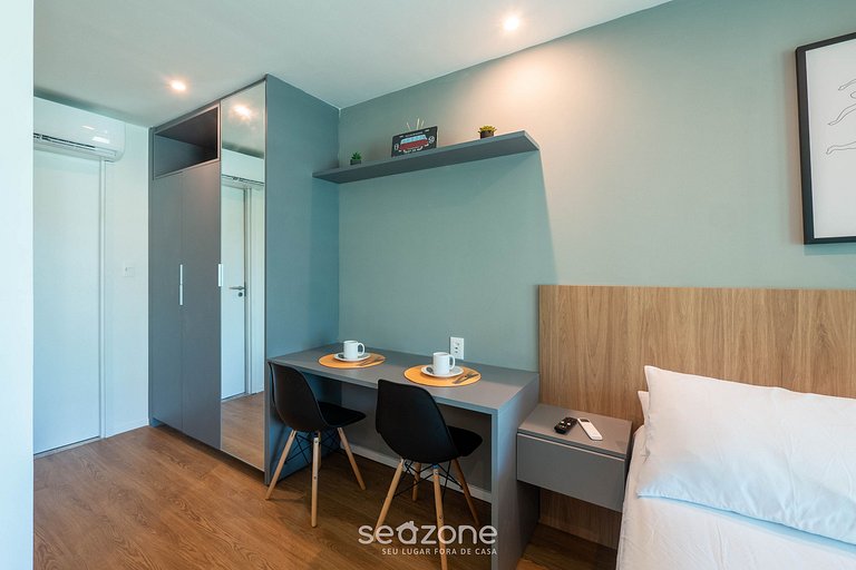 Estúdio em cond. c/ Piscina à Beira-mar ARU0727