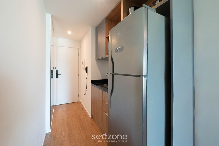 Estudio en cond. frente al mar con piscina ARU0727