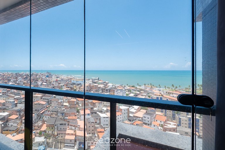 Apto c/ vista mar em prédio c/ piscina EDF1303