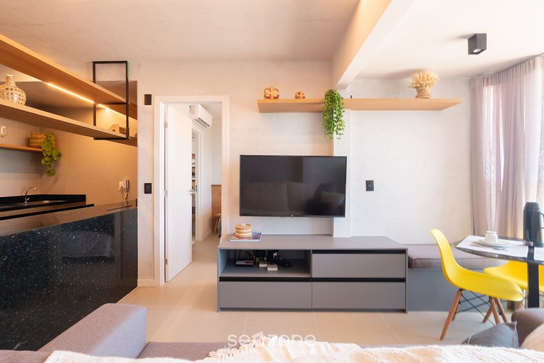 Apto c/ vista mar em prédio c/ piscina EDF1303