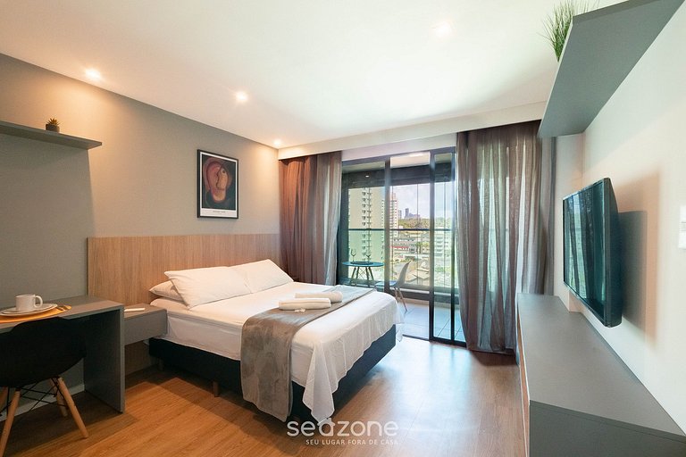 Estúdio em cond. Beira-mar, Jardim Armação ARU0731