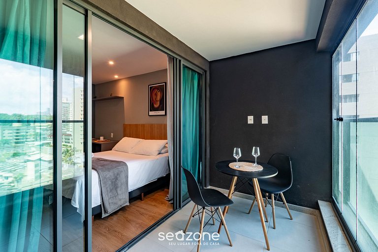 Estúdio em cond. Beira-mar, Jardim Armação ARU0731