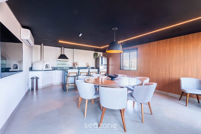 Estudio en cond. frente al mar con piscina ARU0727