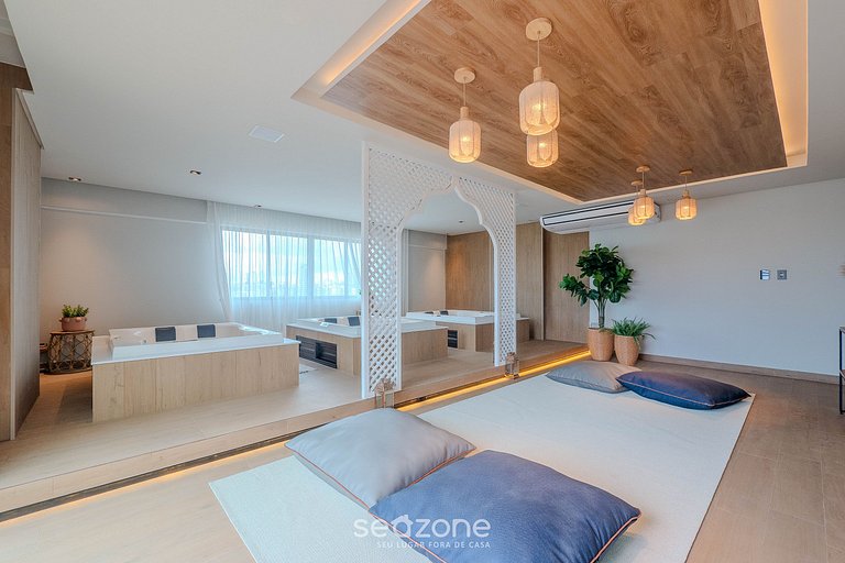 Estúdio em cond. c/ Piscina à Beira-mar ARU0727