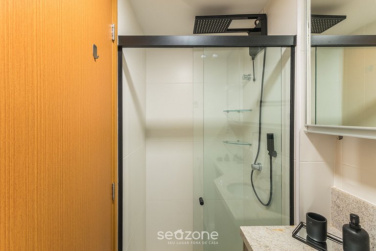 Studio completo vista mar, 160m da Praia SAA0817