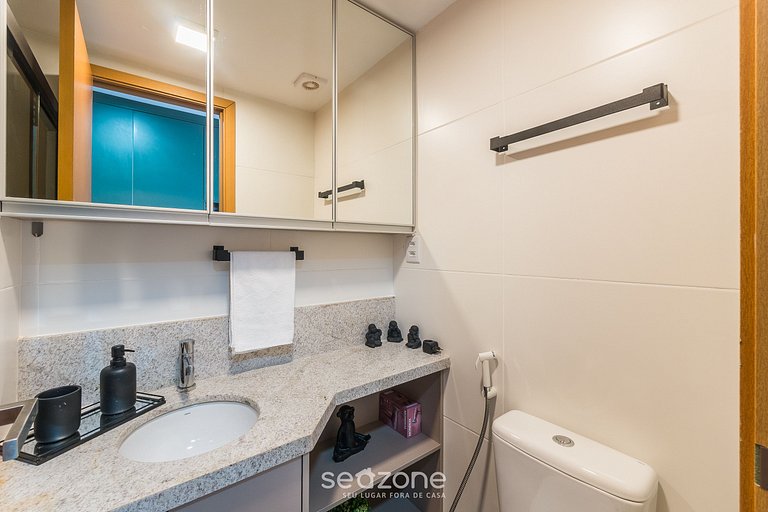 Studio completo vista mar, 160m da Praia SAA0817