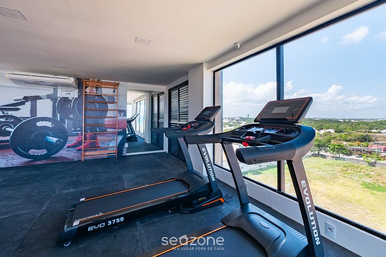 Estúdio c/ balcón en condominio c/ piscina CLF0417