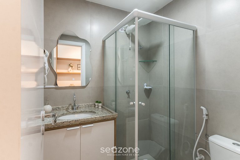 Estúdio c/ balcón en condominio c/ piscina CLF0417