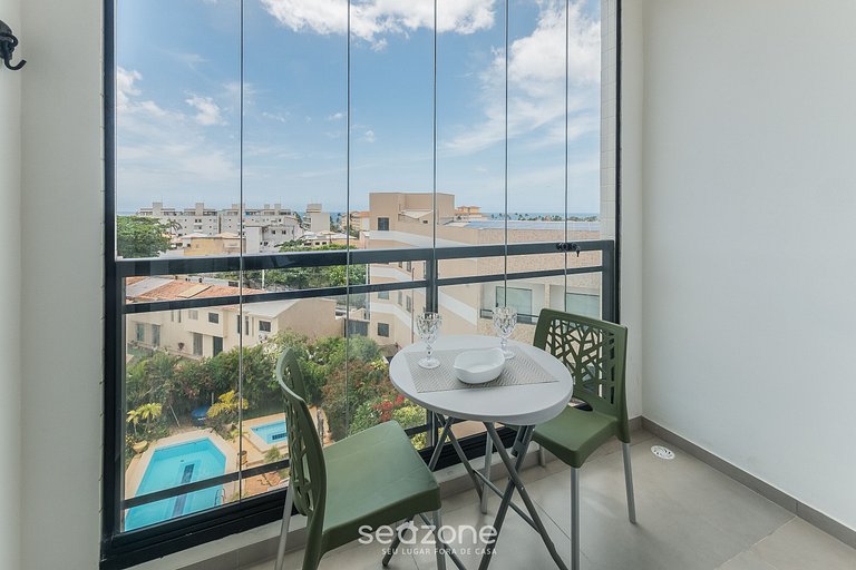 Studio c/ varanda em cond. c/ piscina - CLF0417