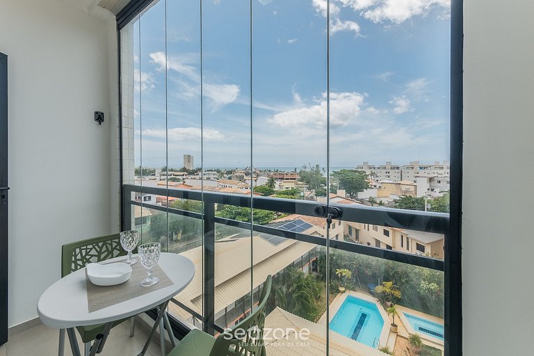 Studio c/ varanda em cond. c/ piscina - CLF0417