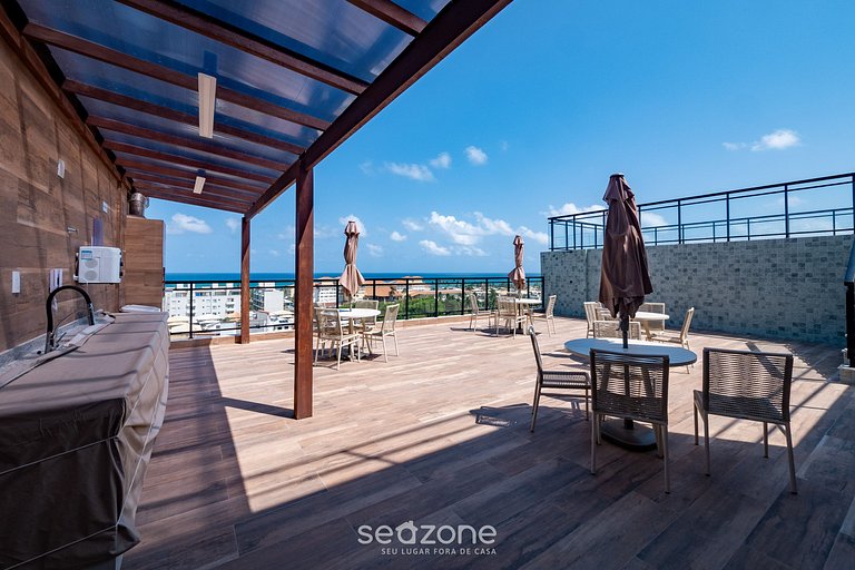 Apto em prédio c/ piscina a 280m da Praia CLF0104