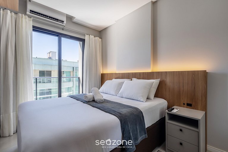 Apto c/ balcón cerca de la playa, Itapema FFS1202