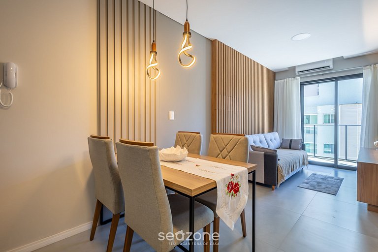 Apto c/ balcón cerca de la playa, Itapema FFS1202