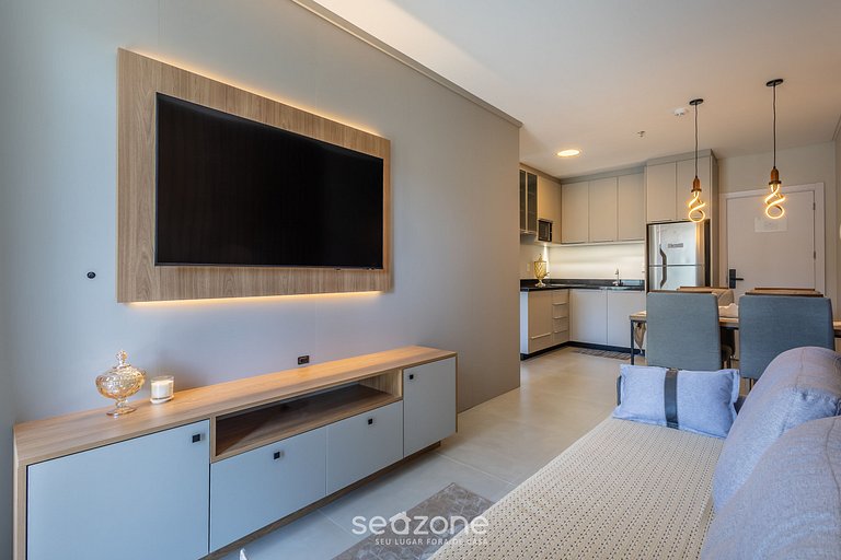 Apto c/ balcón cerca de la playa, Itapema FFS1202