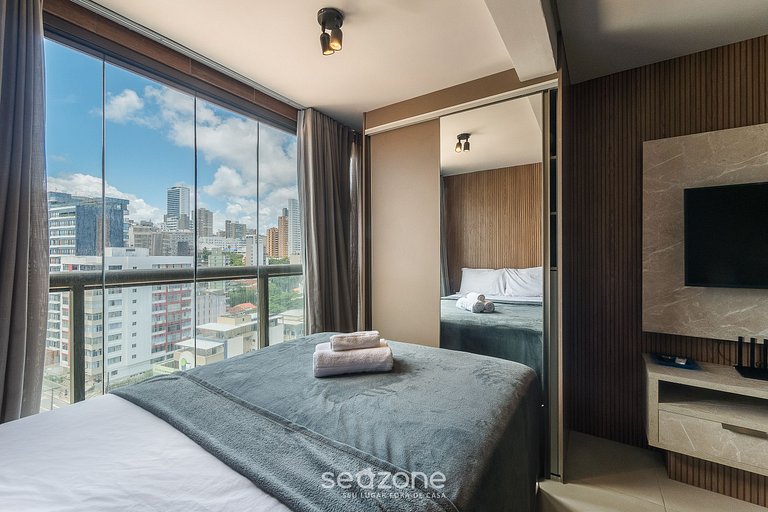 Studio a 220 m do mar em cond. c/ piscina BPM0909