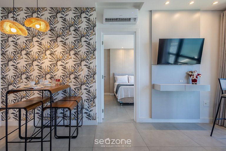 Apto 1H c/ vista mar y gym 280m playa MHF1807